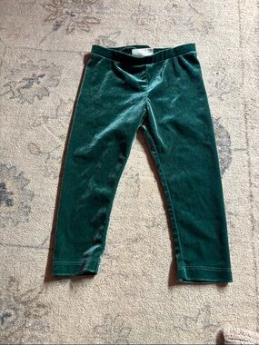 Gymboree Dark Green Velvet Leggings for Kids